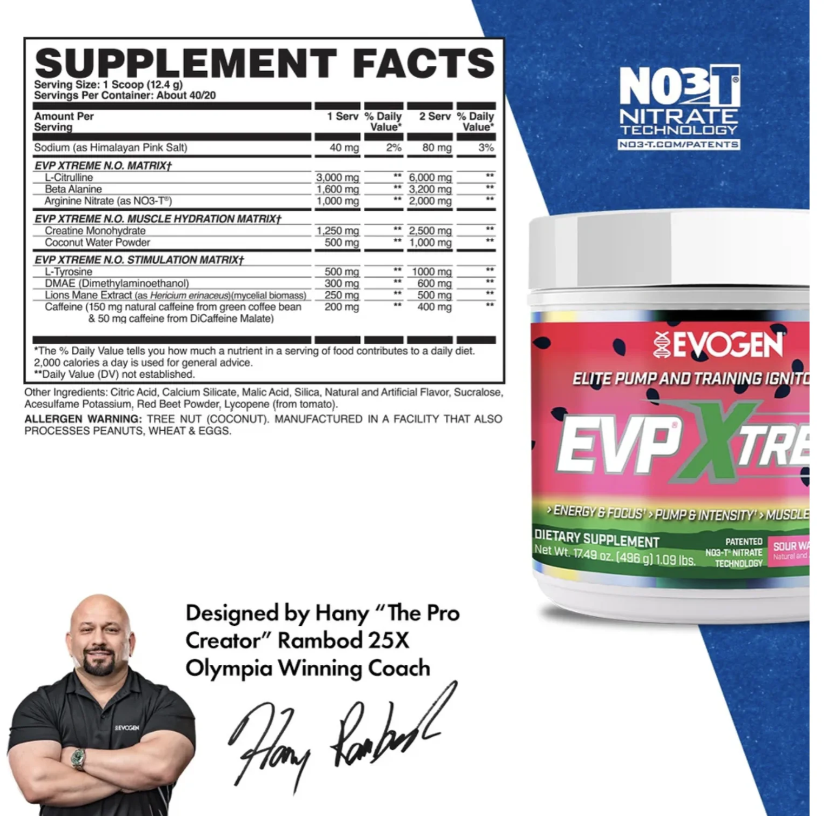 Evogen EVP Xtreme N.O. 480g Pre-workout