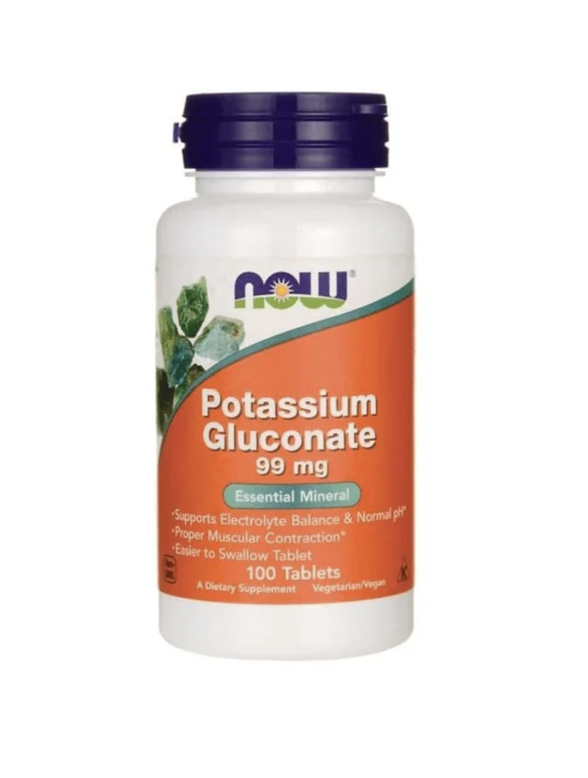 Gluconat de Potasiu 99mg 100 tablete Now Foods