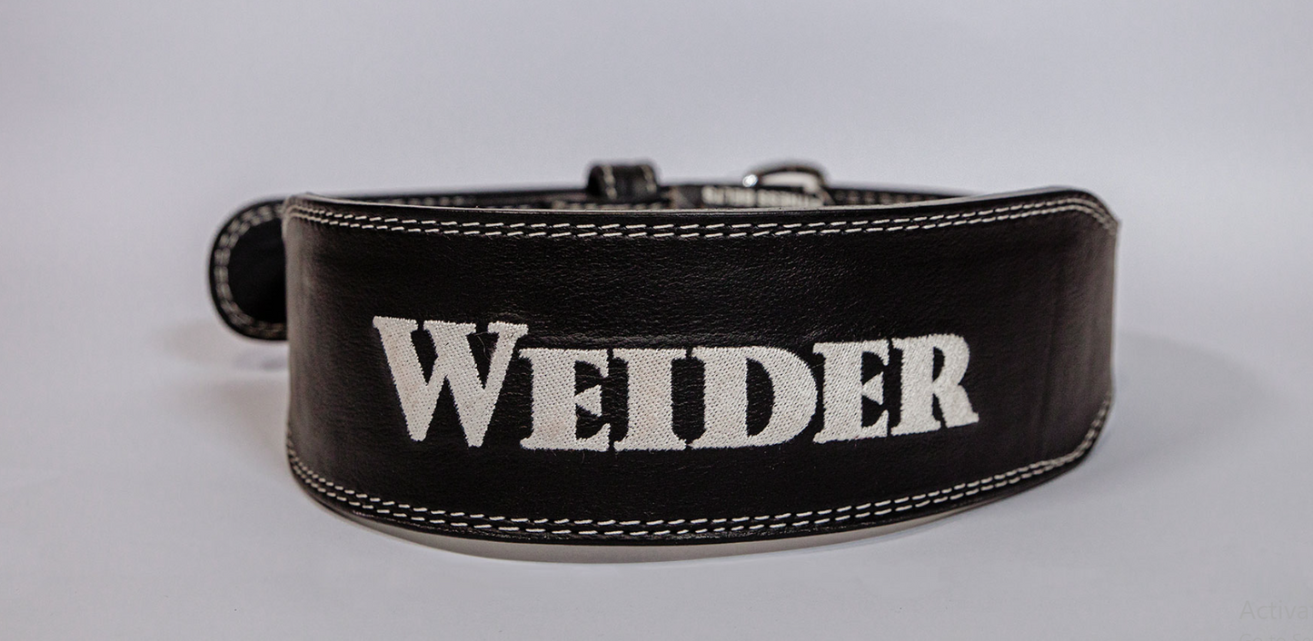 Centura de piele neagra Weider