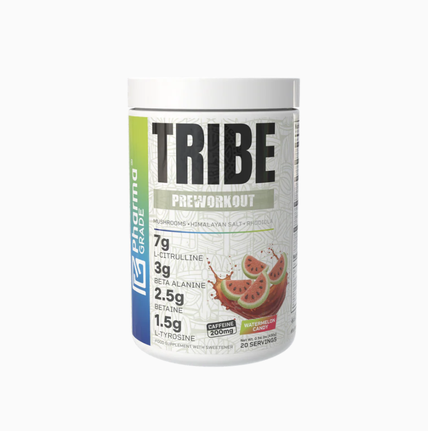Pharma Grade TRIBE Pre-Workout Watermelon Candy 430g 20 Servings