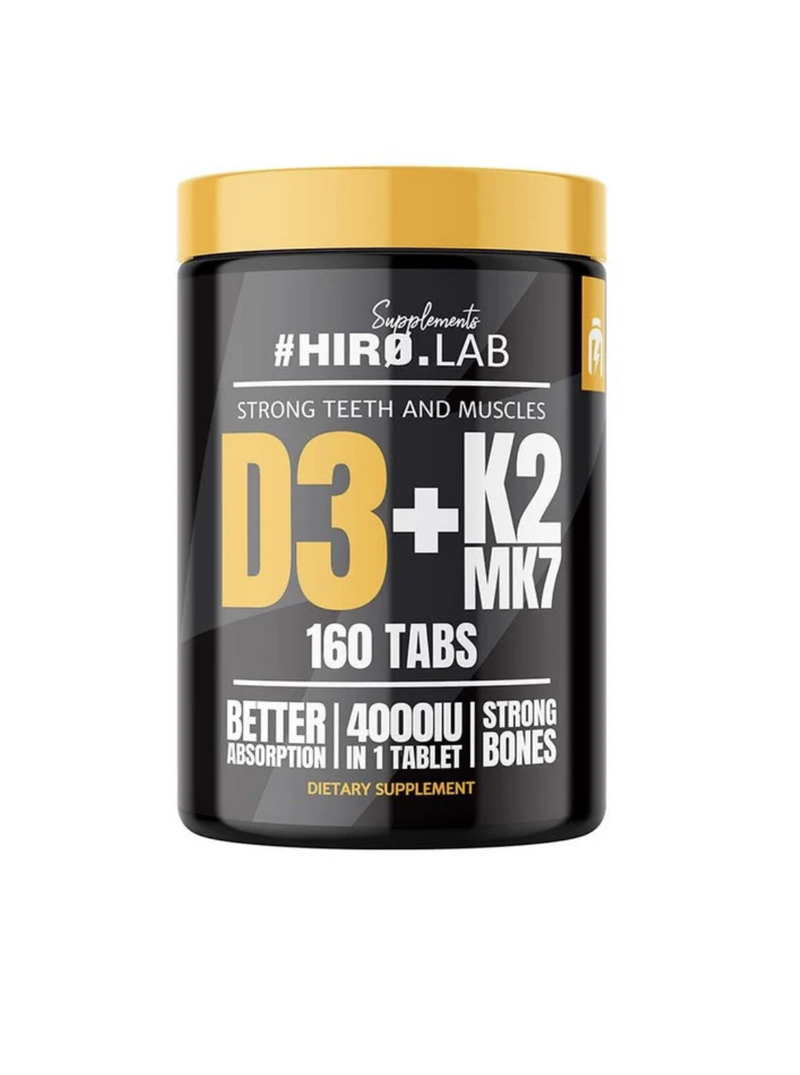 Vitamina D3+K2 MK7 160 tablete Hiro.Lab