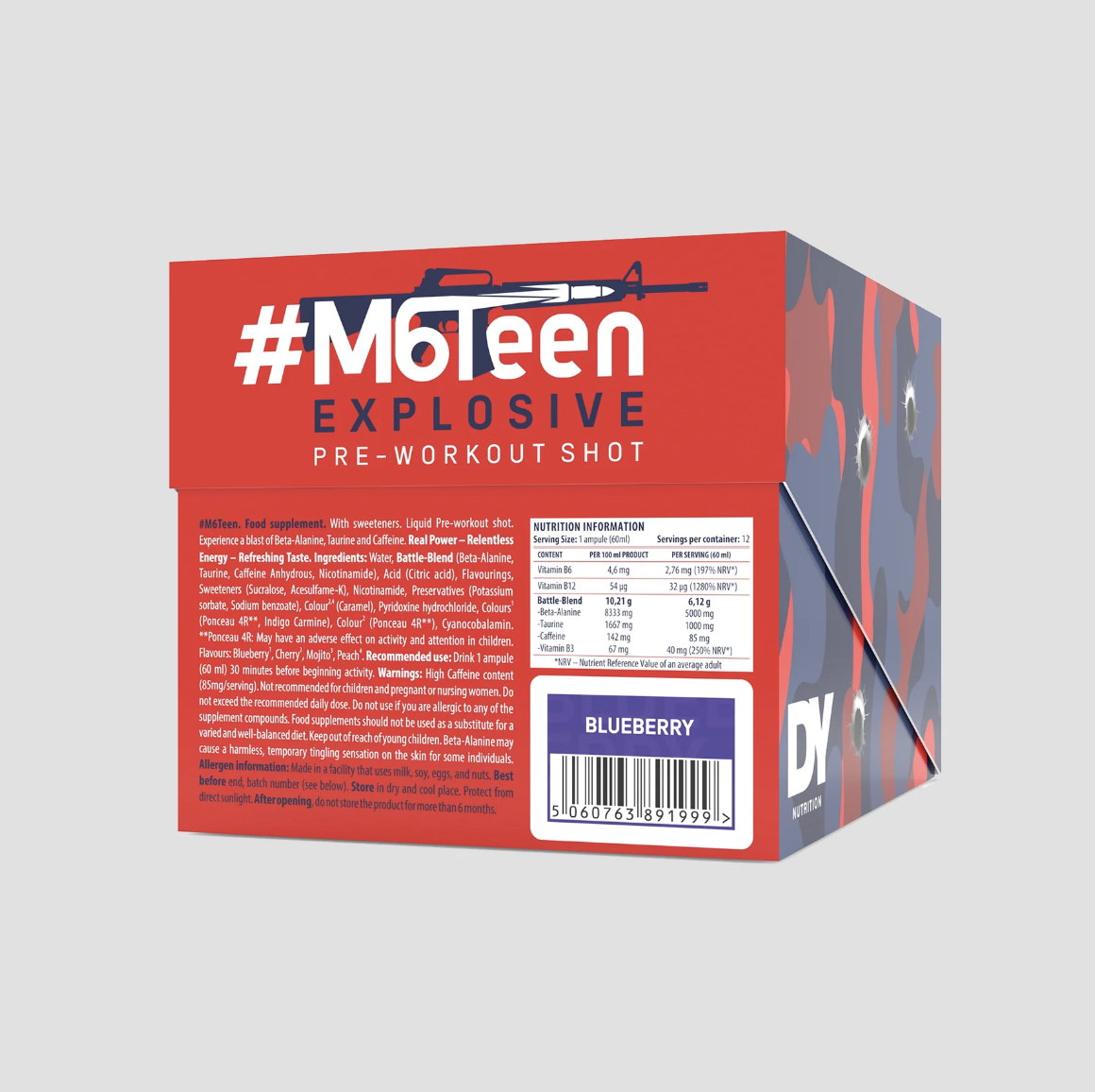 Pre-workout lichid M6teen shot 60 ml