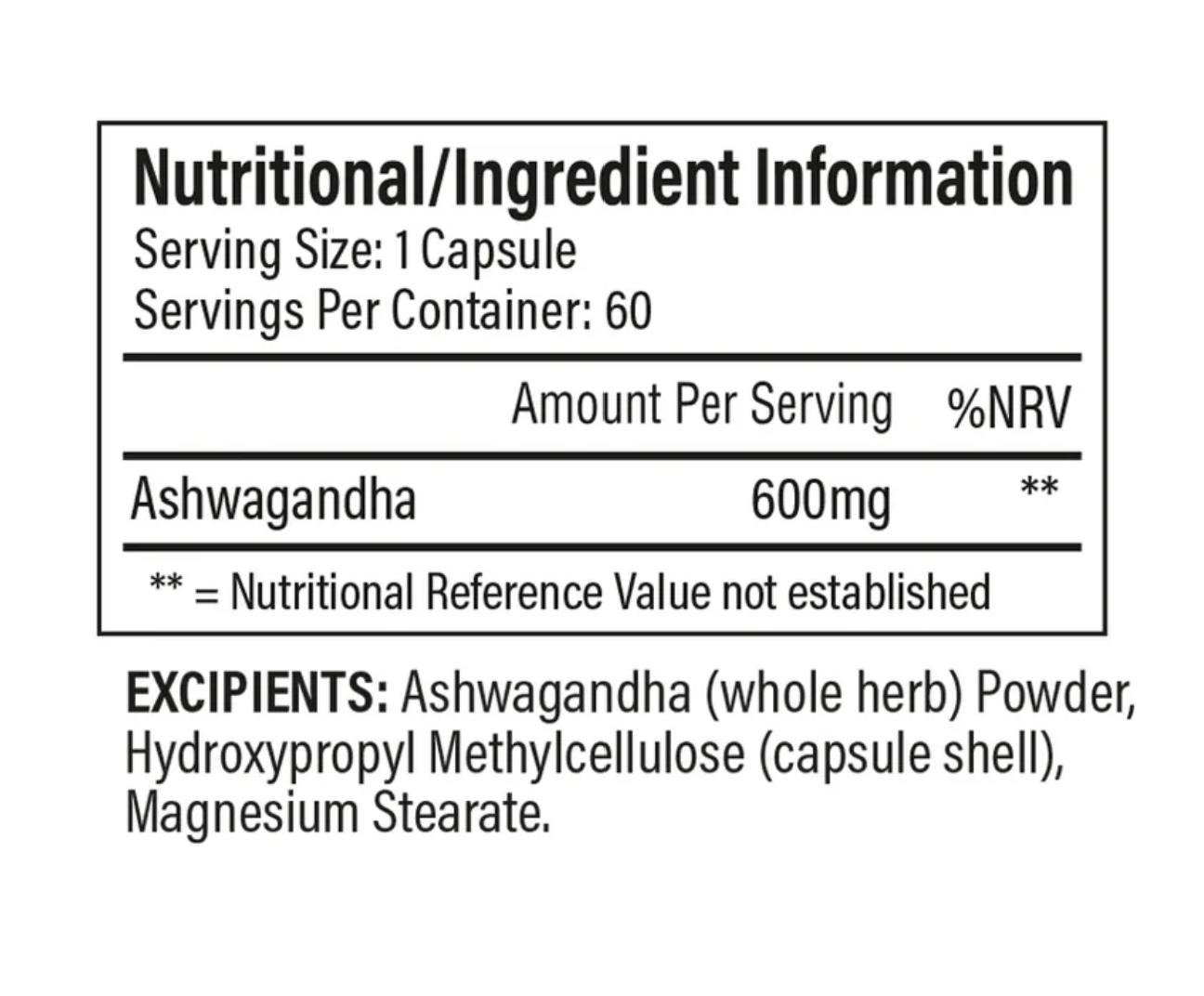 Ashwagandha KSM-66 60 Capsule Trained by JP