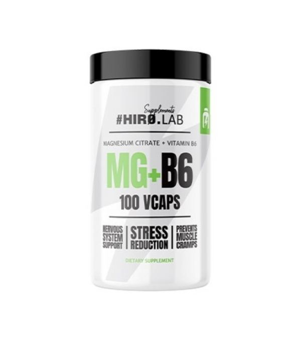 HiroLab Magneziu Citrat + Vitamina B6 100 capsule