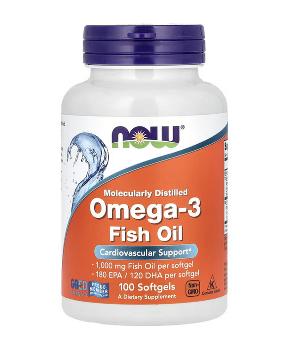 NOW Foods Omega 3 Ulei de pește  1.000 mg 100 capsule