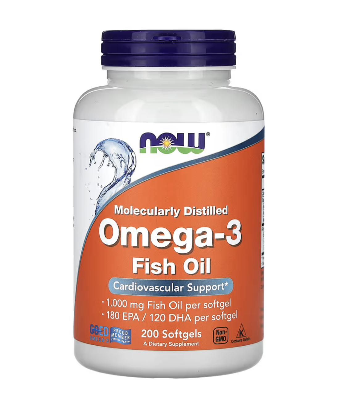 NOW Foods Omega 3 Ulei de pește  1.000 mg 200 capsule
