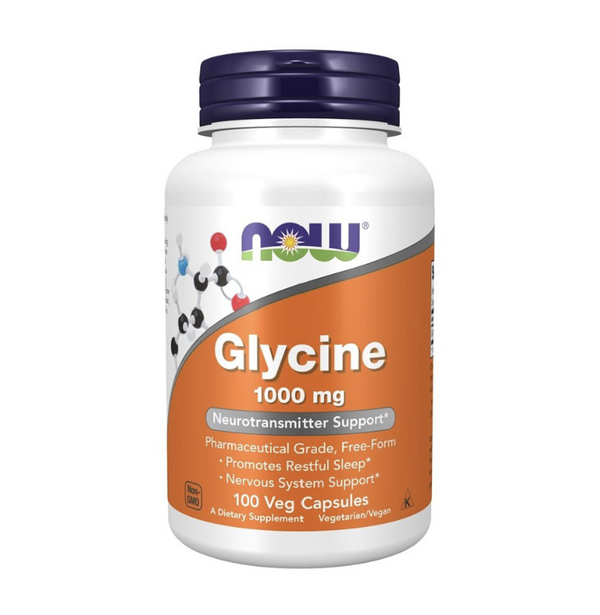 Glicină 1000mg NOW Foods 100 tablete