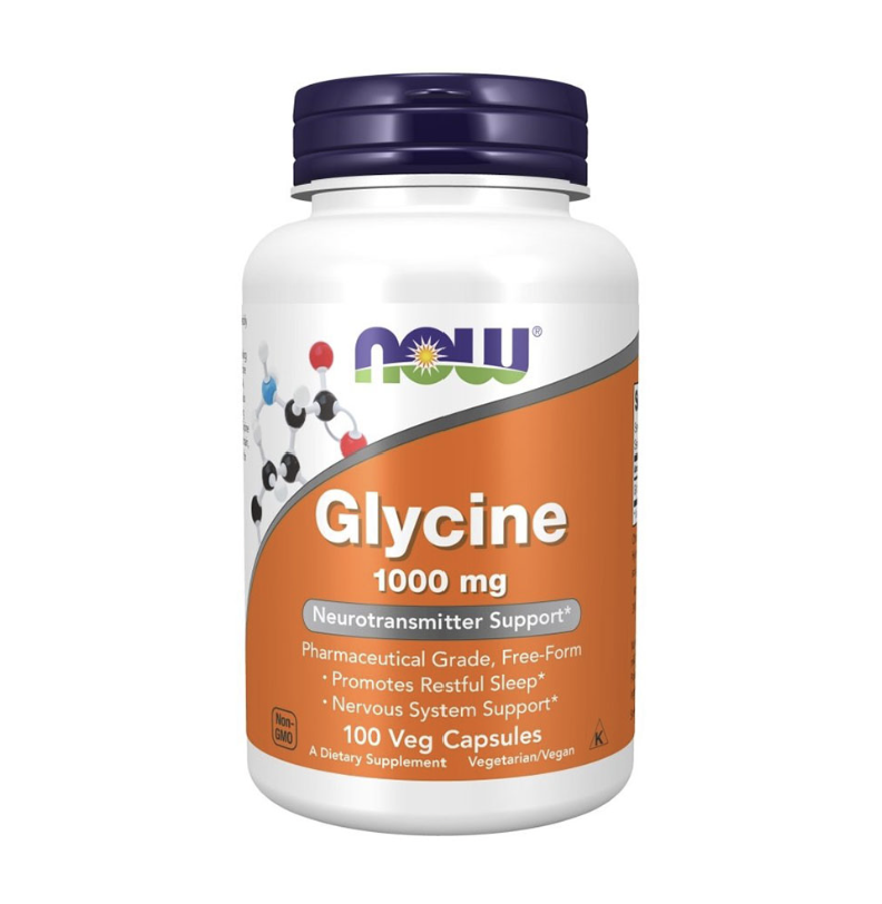 Glicină 1000mg NOW Foods 100 tablete