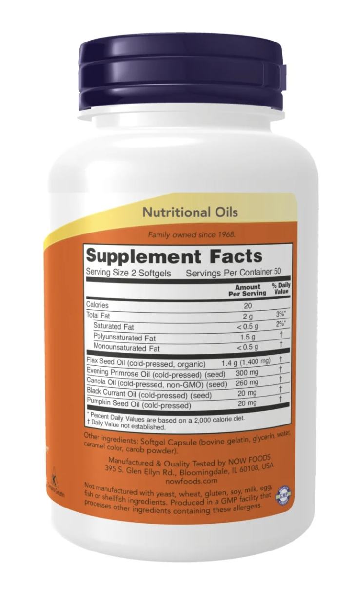 Omega 3-6-9 NOW Foods 1000mg 100 softgels
