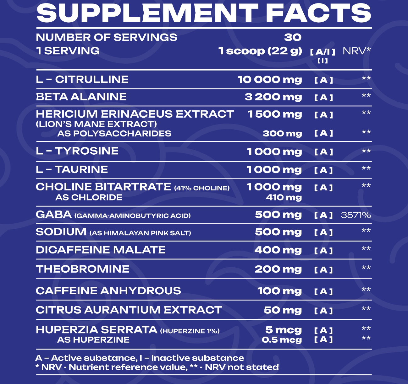 Veiny Galaxy Fatality Pre-Workout 660g