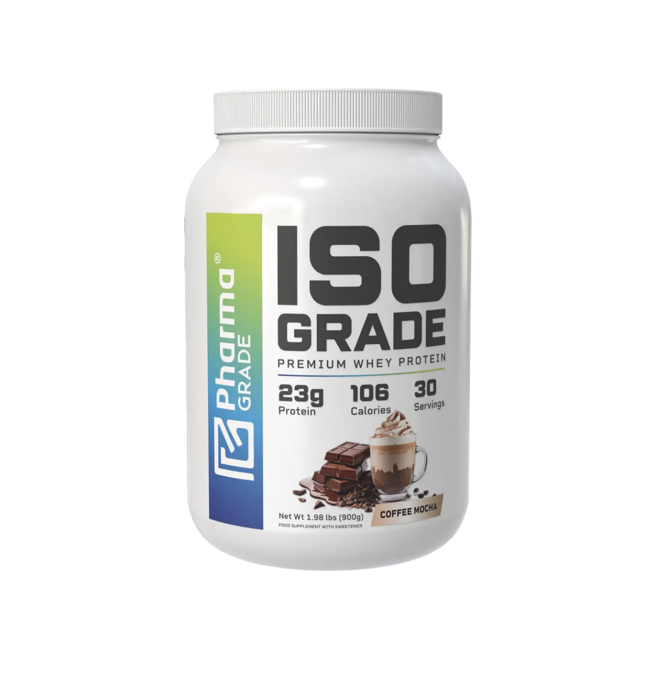 Pharma Grade® ISO Grade Whey Protein – 23g Proteină/Porție, 108 kcal, 30 Porții