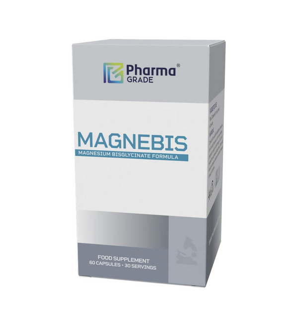 Pharma Grade® MagneBis 60 Capsule – Magneziu Bisglicinat 1000mg + Rhodiola Rosea + AstraGin® | 30 Porții