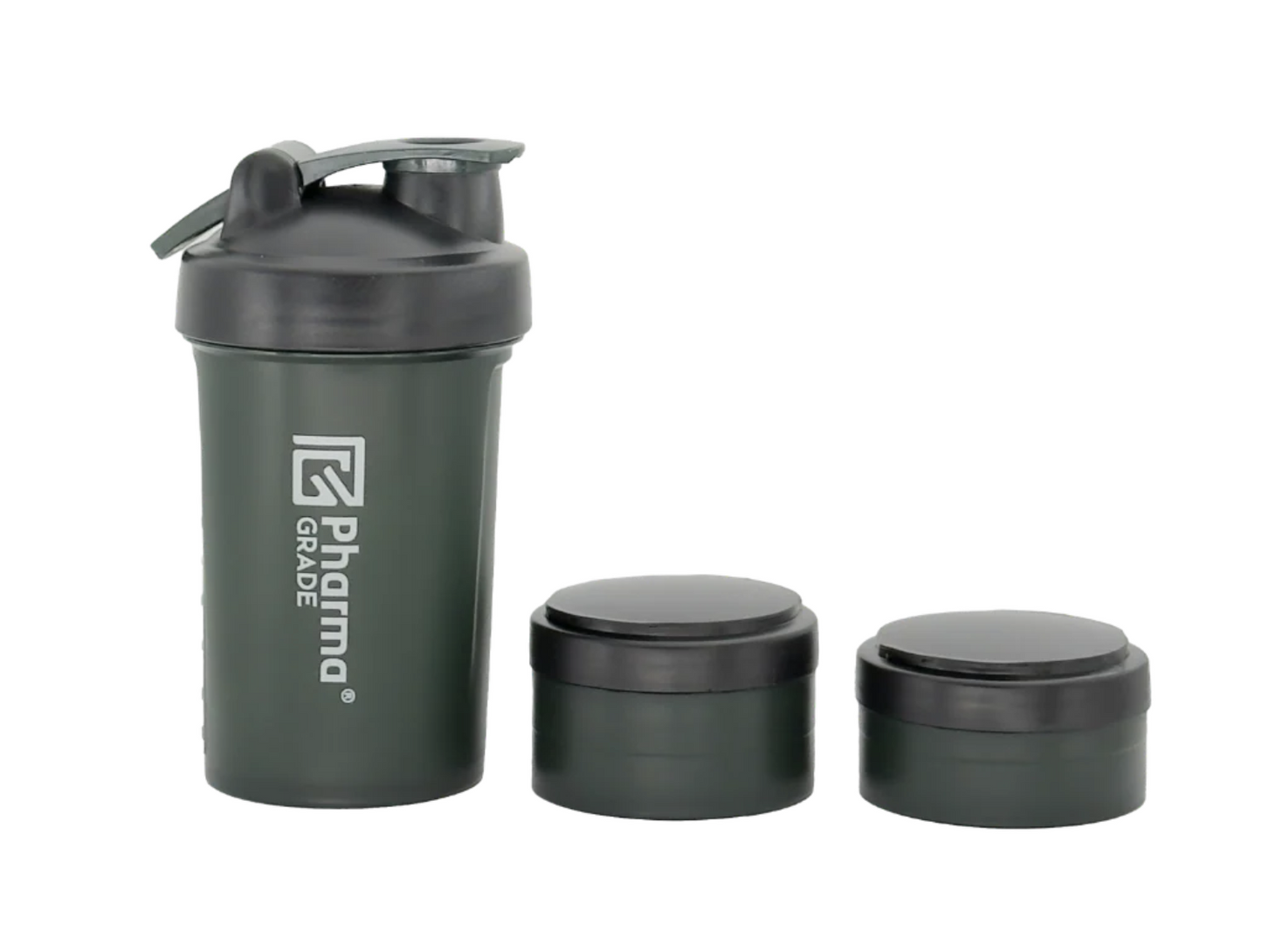 Pharma Grade® Triple Pro Shaker 450ml – Shaker Triplu cu 3 Compartimente