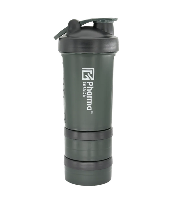 Pharma Grade® Triple Pro Shaker 450ml – Shaker Triplu cu 3 Compartimente