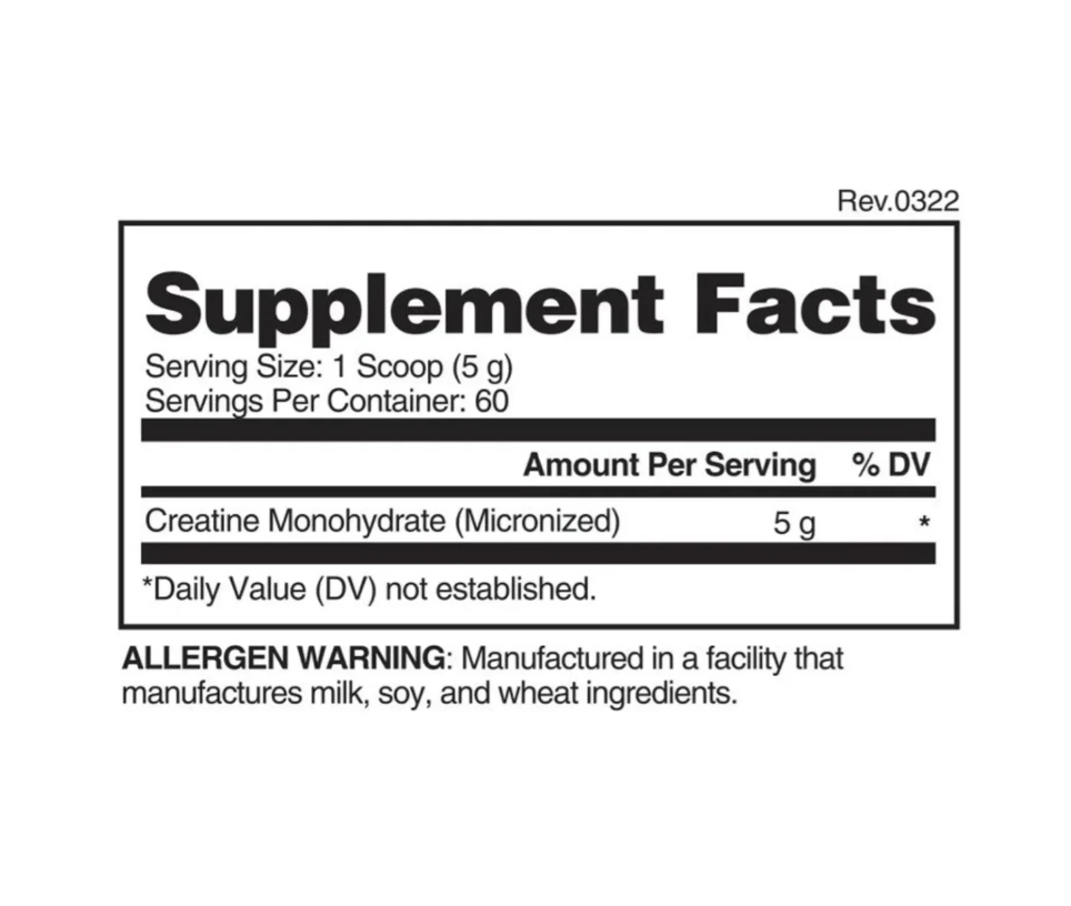 Creatina Monohidrată Pudră 300g Evogen