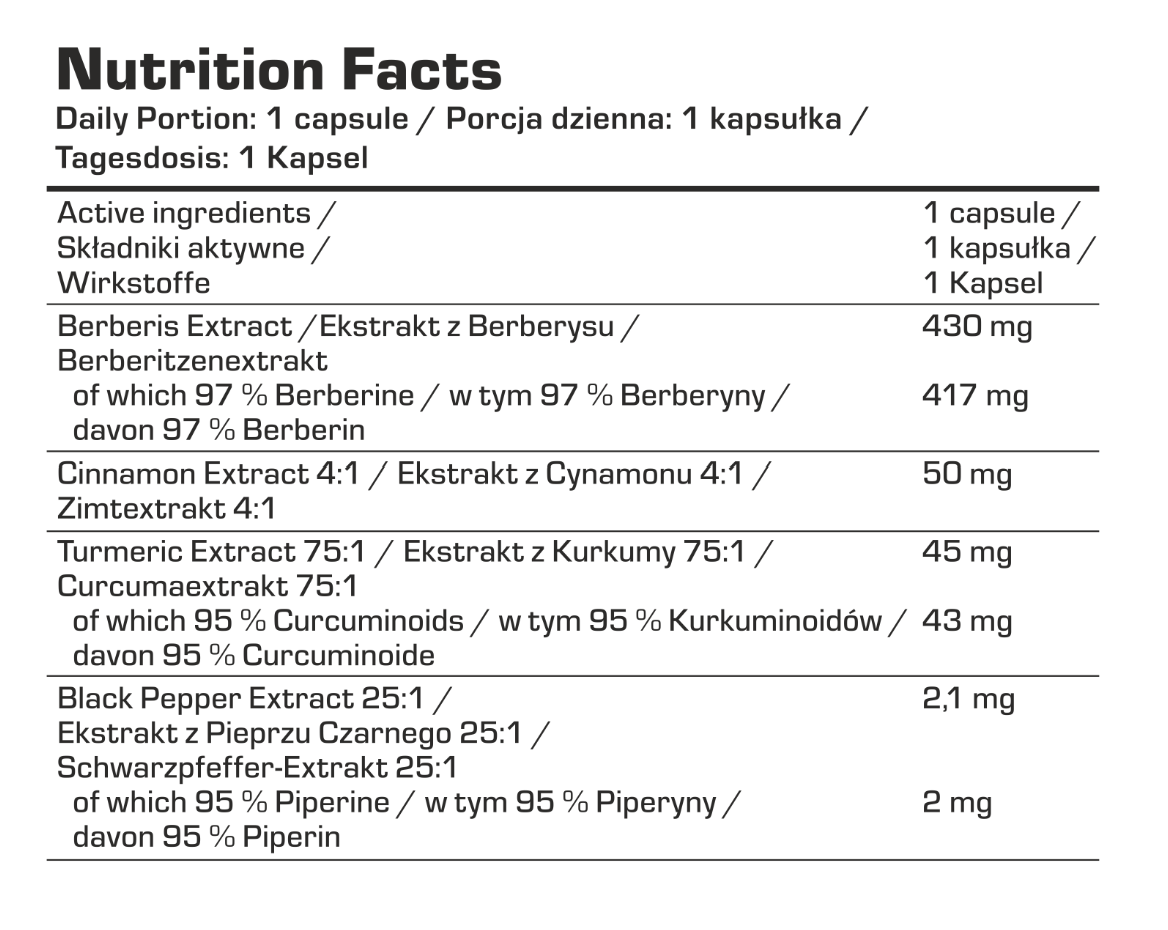 7Nutrition Berberine HCL Plus 100 Vege Caps