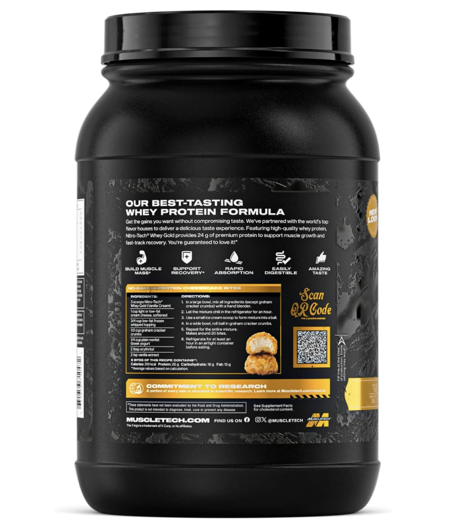 Nitro Tech 100% Whey Gold 907g Muscletech