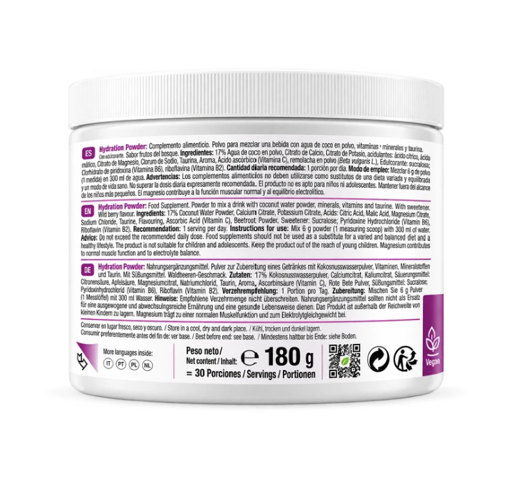 Weider Hydration Powder 180g – ingrediente și mod de utilizare