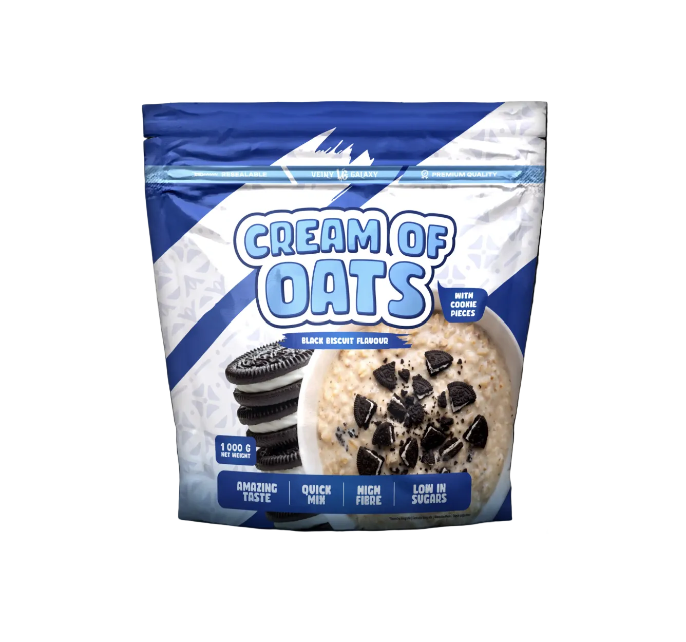 Veiny Galaxy Cream of Oats 1000g - Black Biscuit Flavour