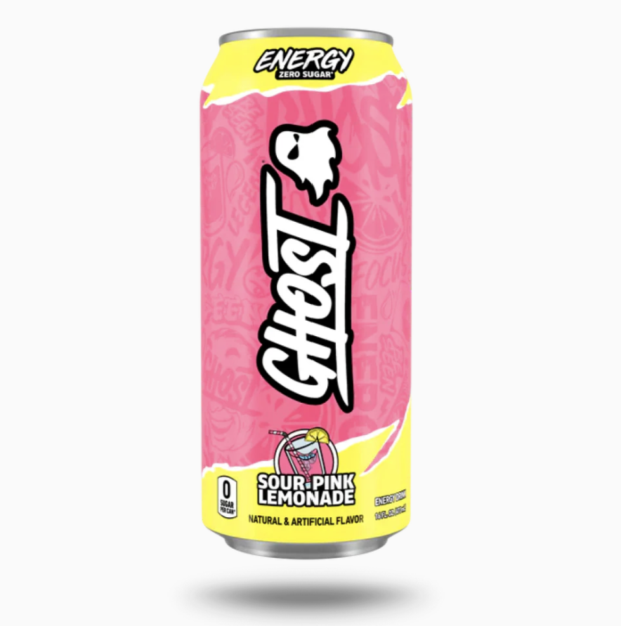 Ghost Energy Drink Sour Pink Lemonade 473ml Zero Sugar