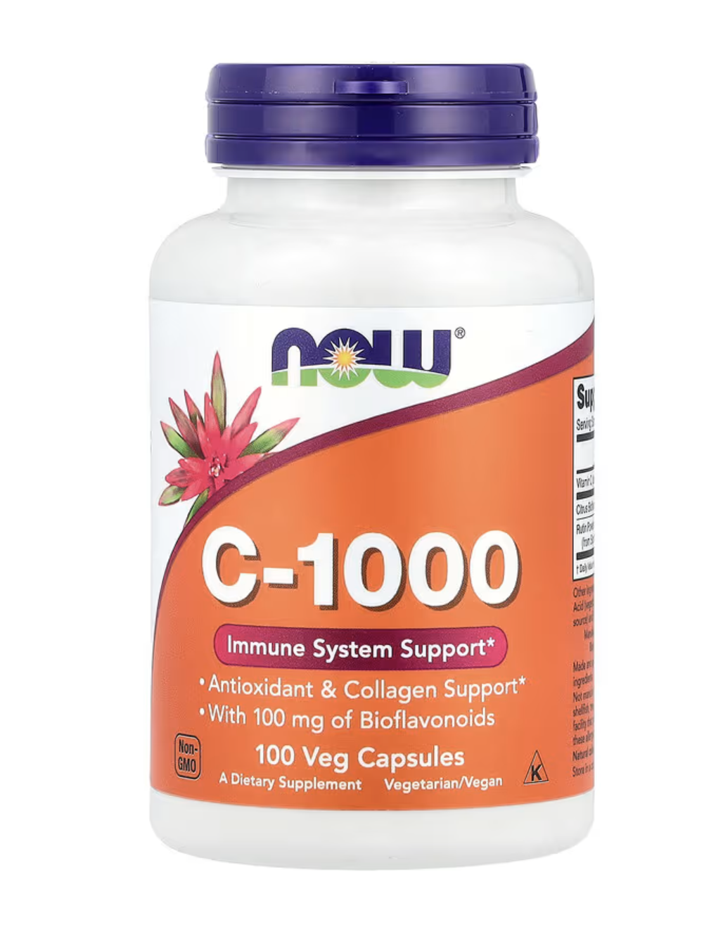 NOW Foods C-1000 Vitamina C 1000mg 100 capsule vegetale - fata