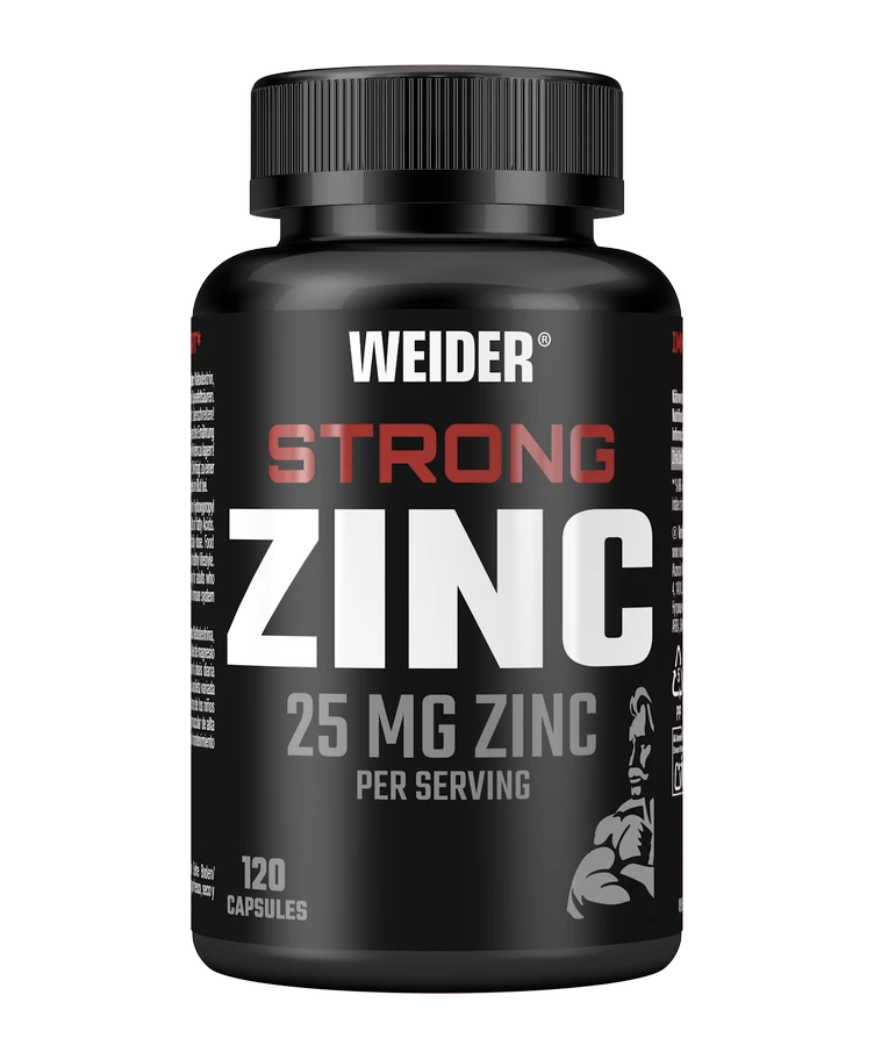 Weider Strong Zinc 120 Capsule 25mg Zinc per Capsula Citrat de Zinc Imunitate Testosteron