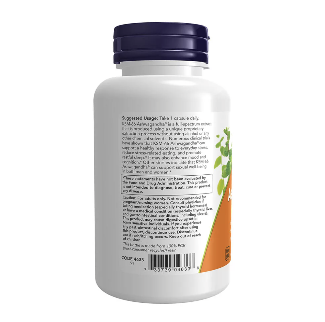 NOW Foods KSM-66 Ashwagandha® 90 Capsule Vegetale – 600mg, Validat Clinic, Stress & Somn