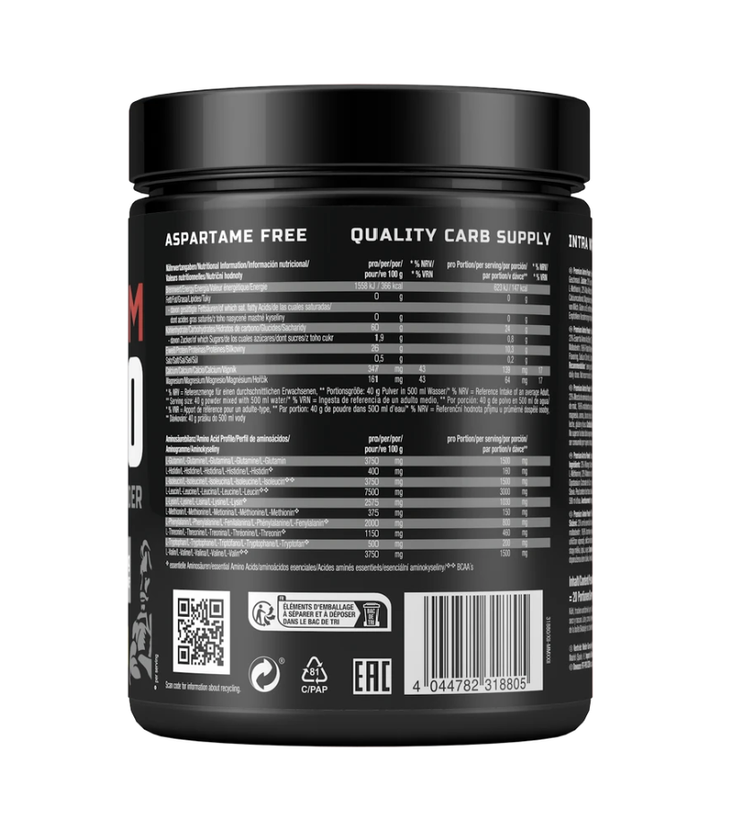 Weider Premium Amino Powder 800 g, tabel nutrițional
