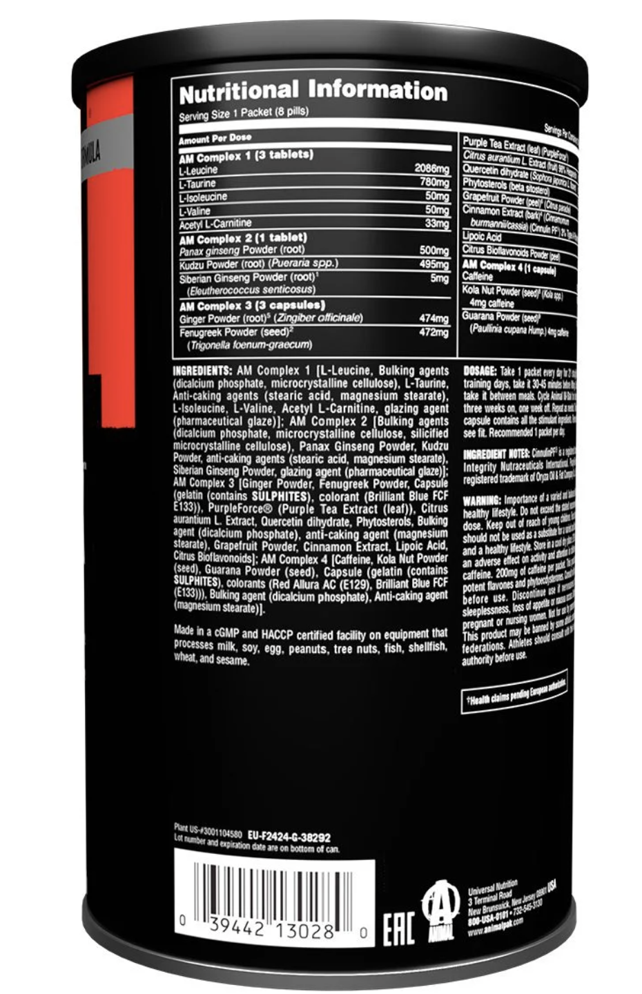 Eticheta Animal M-Stak, compoziție și ingrediente