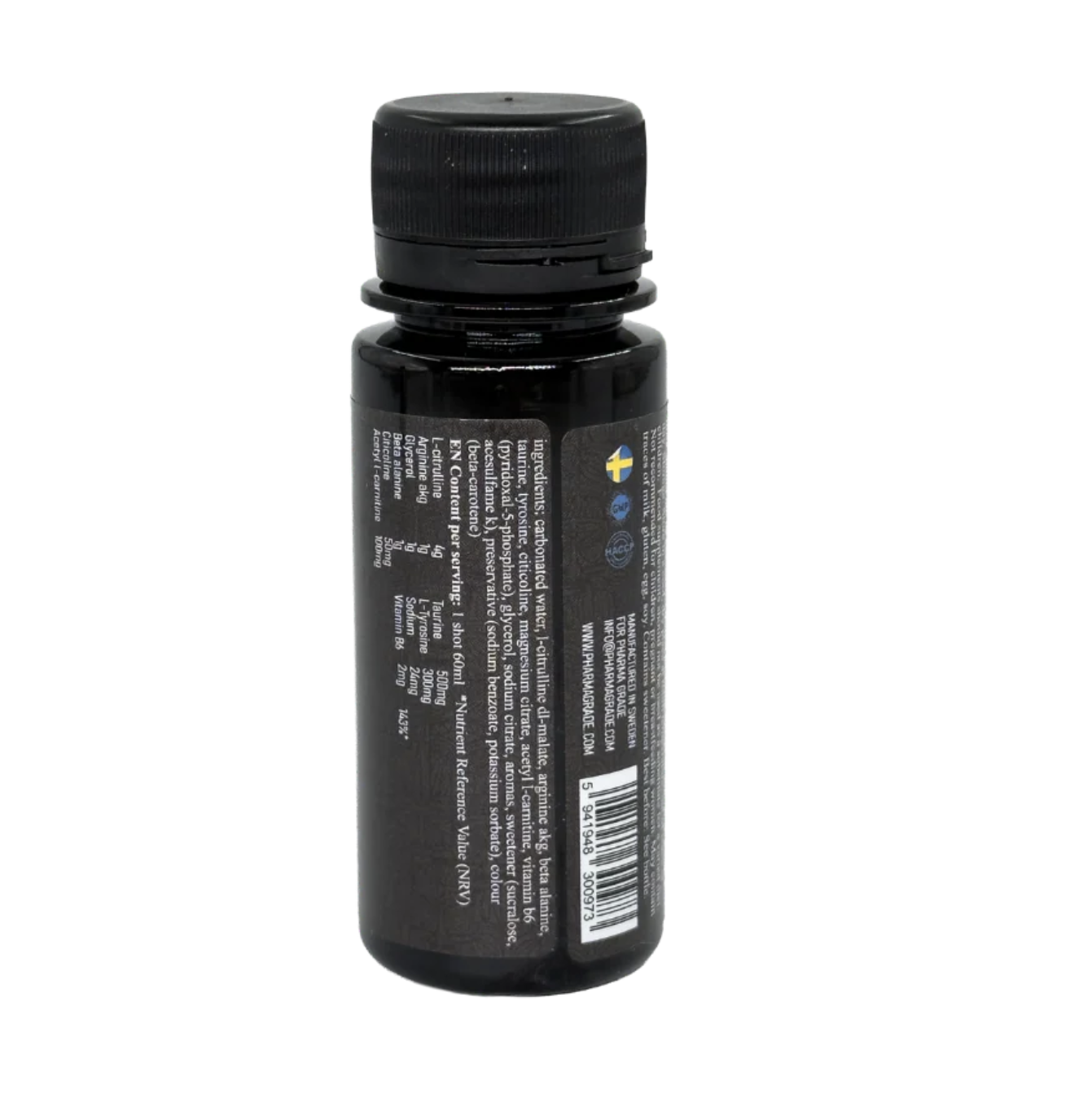 Pharma Grade NOMAD Pump & Focus – Pre-Workout fără Cafeină – Shot 60ml