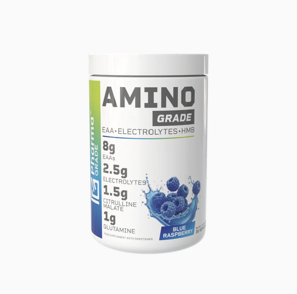 Pharma Grade Amino Grade EAA Electroliti HMB Blue Raspberry 600g 30 Servings