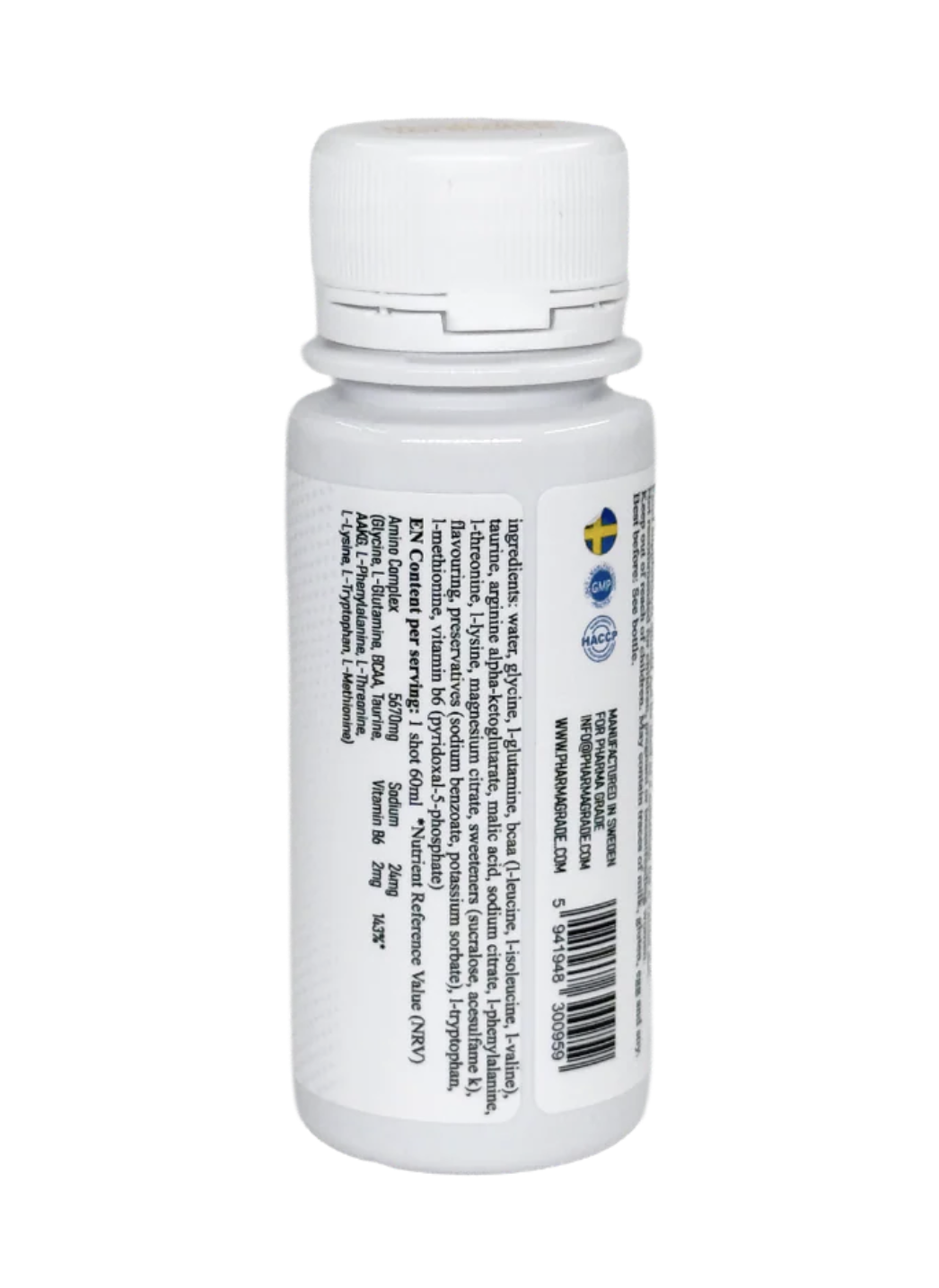 Pharma Grade Amino Flow – EAA Complex + Hidratare – Shot 60ml